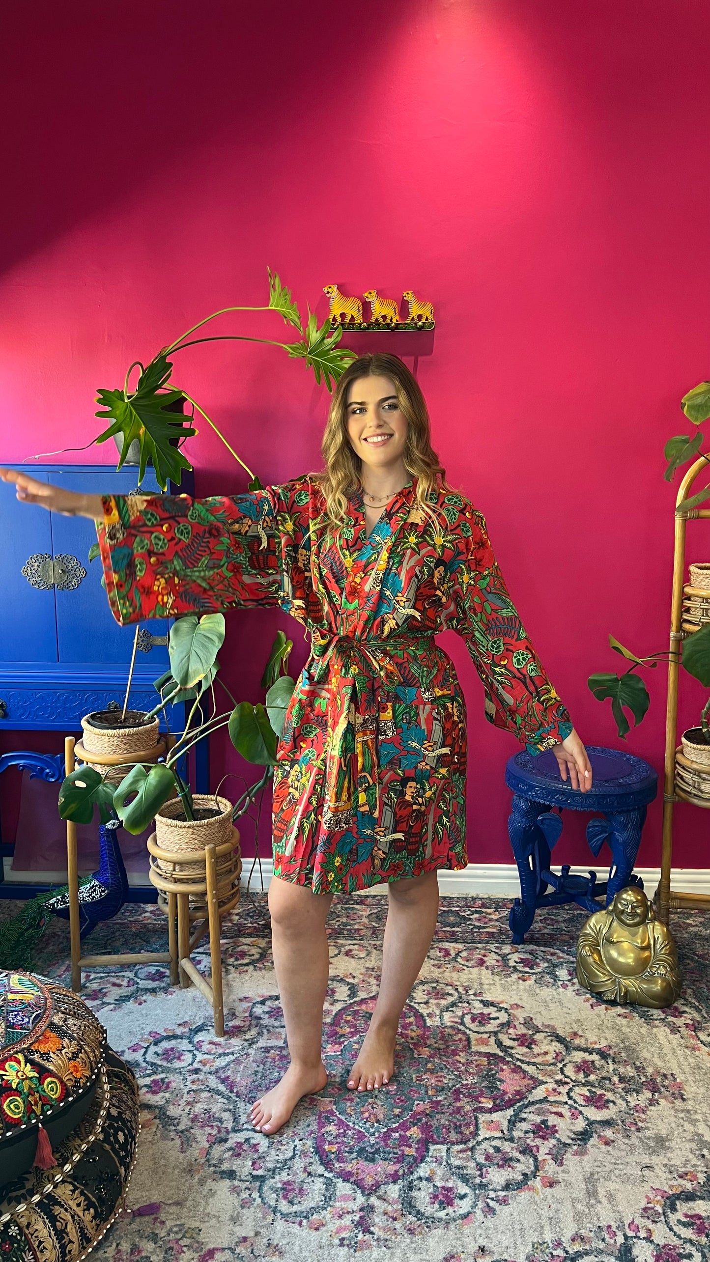 Short Kimono - Red Frida