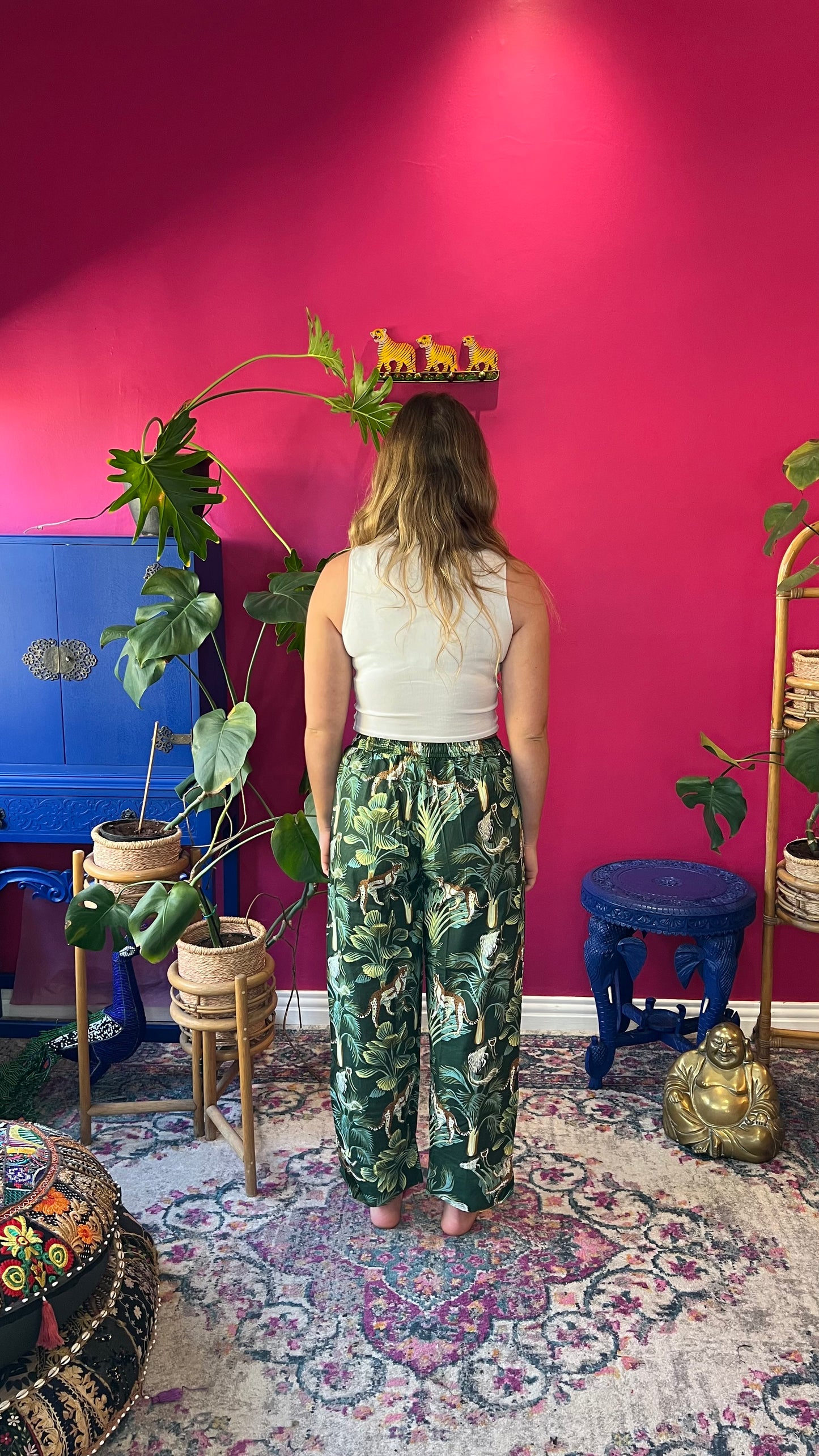 Lucky Pants - Bottle Green Leopard & Monkey