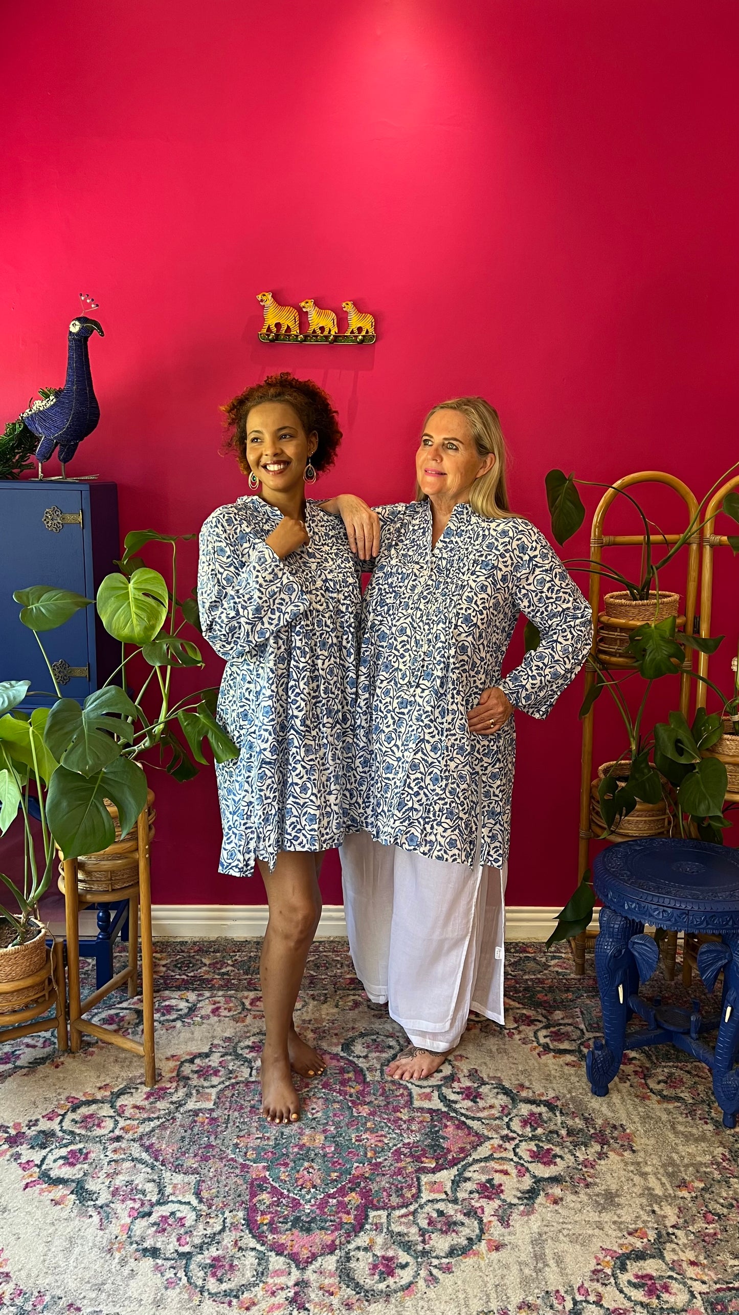 Gypsey Blouse - Blue Delft on White