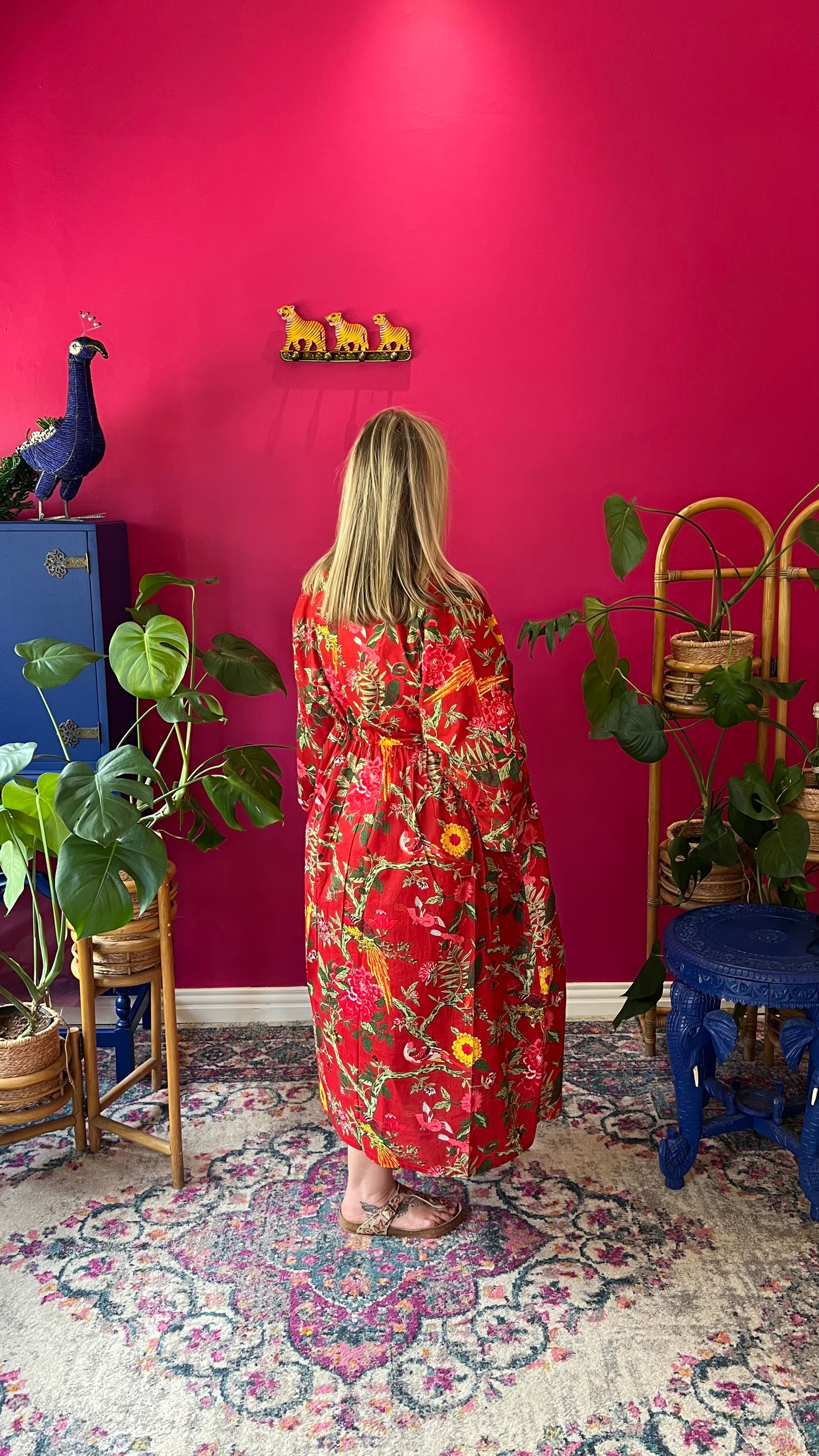 Meera Kaftan - Red Garden Bird