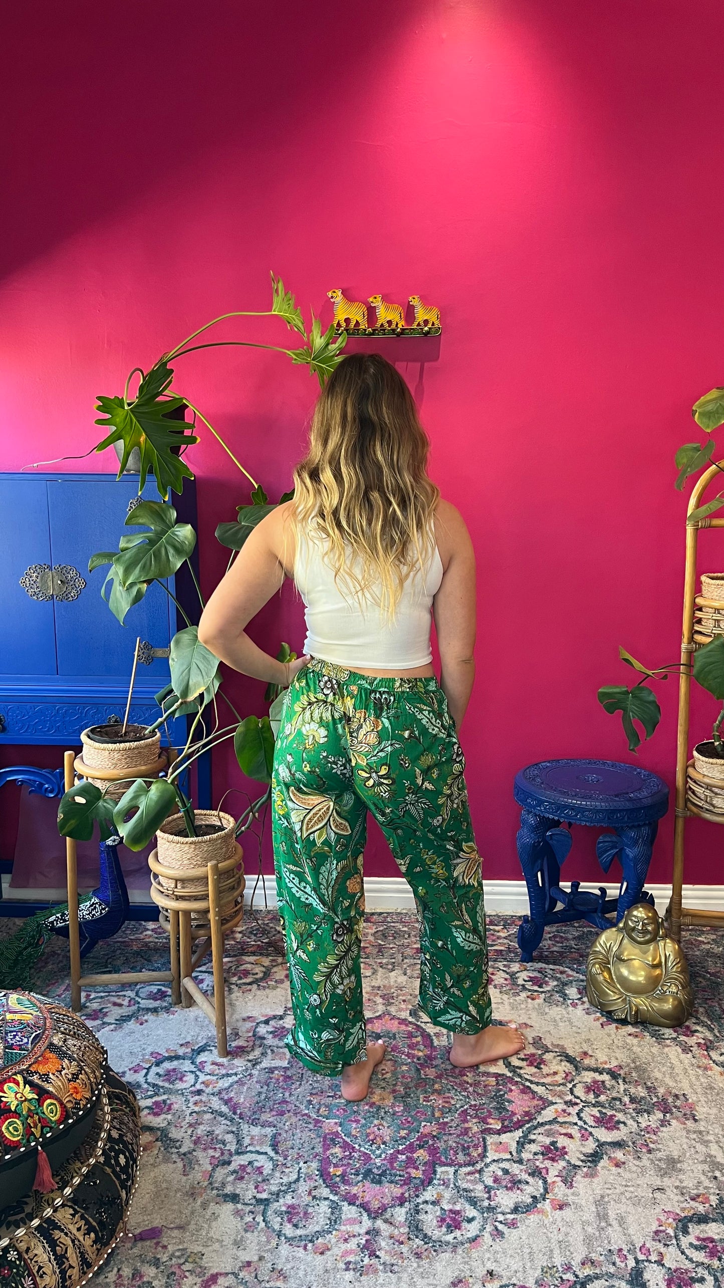 Lucky Pants - Bright Green Bold Vine