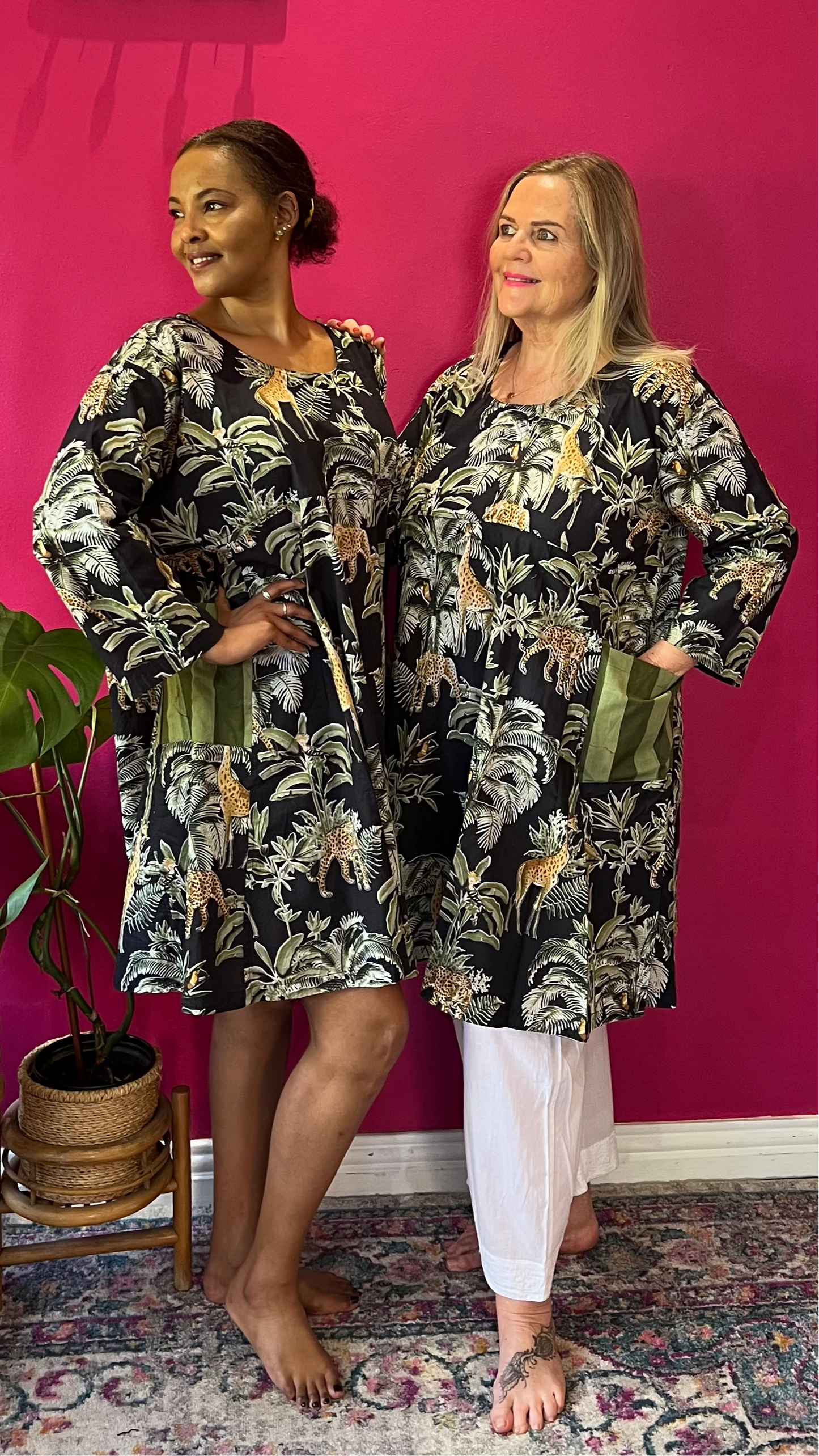 Babydoll Dress - Black Safari