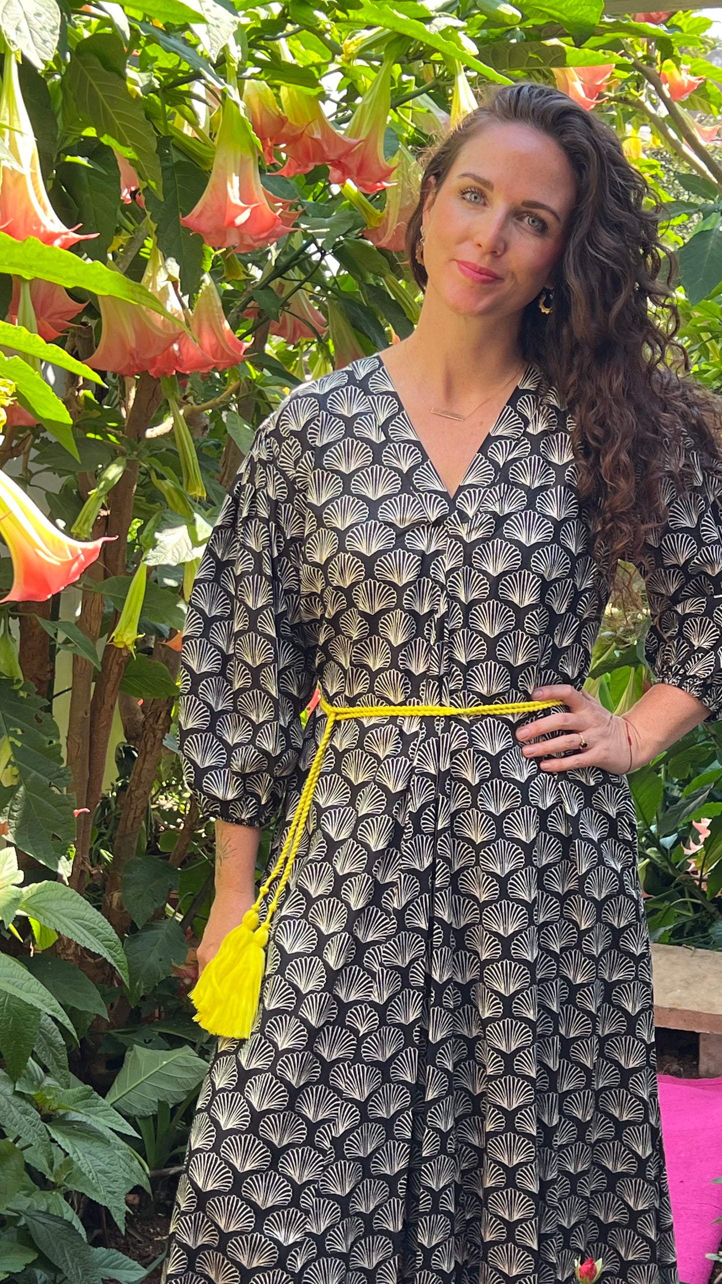 Nicolett Dress - Black Shells
