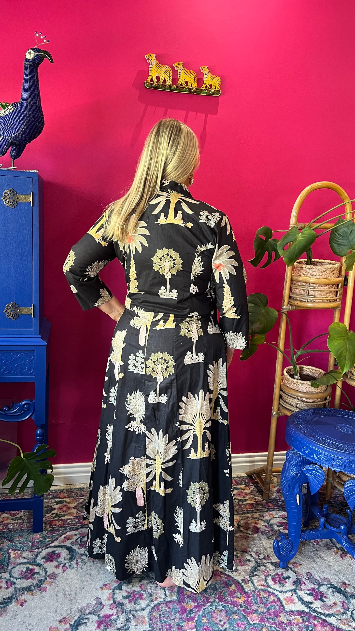 Sammy Joy Dress - Black Palm