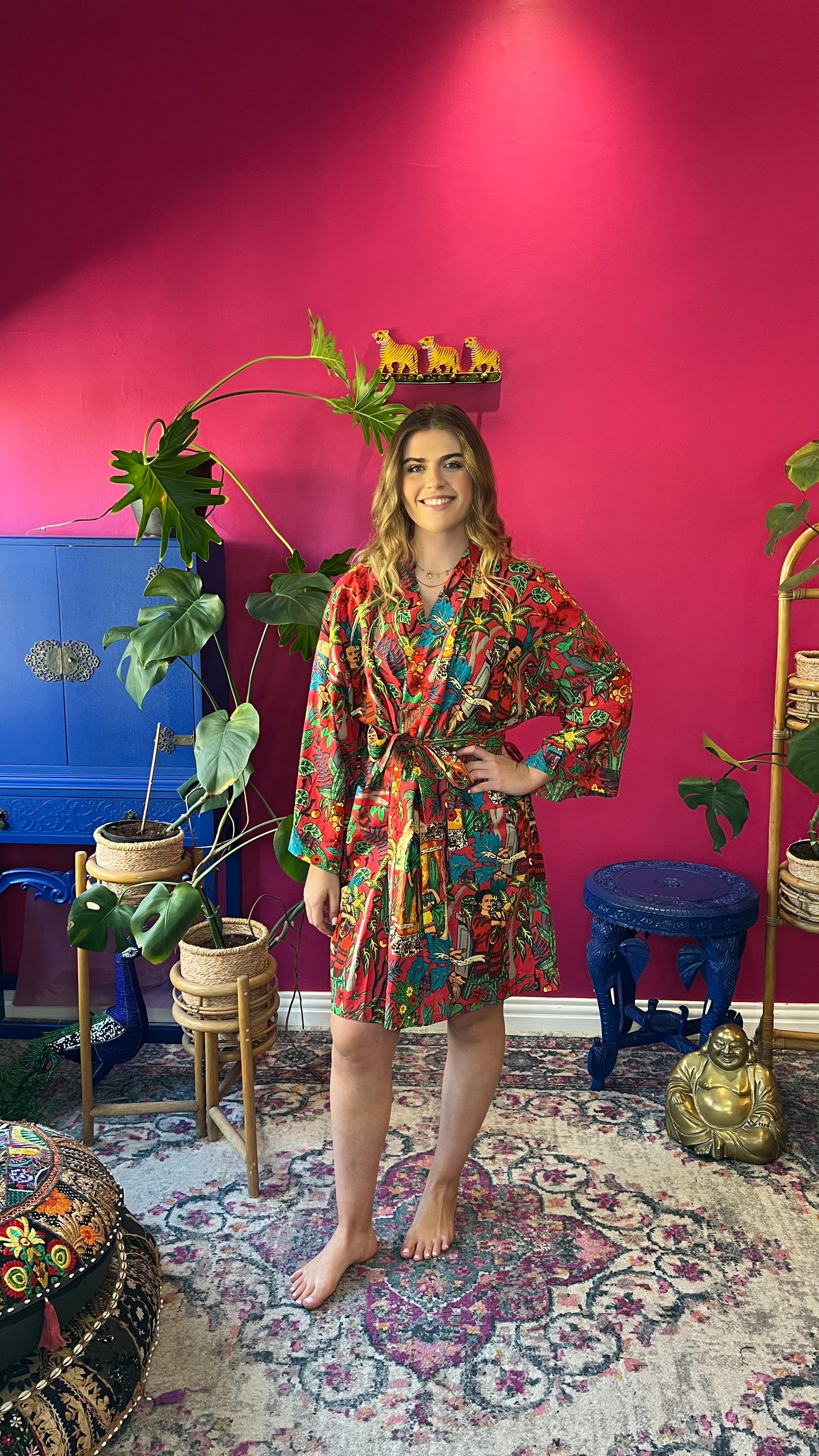 Short Kimono - Red Frida