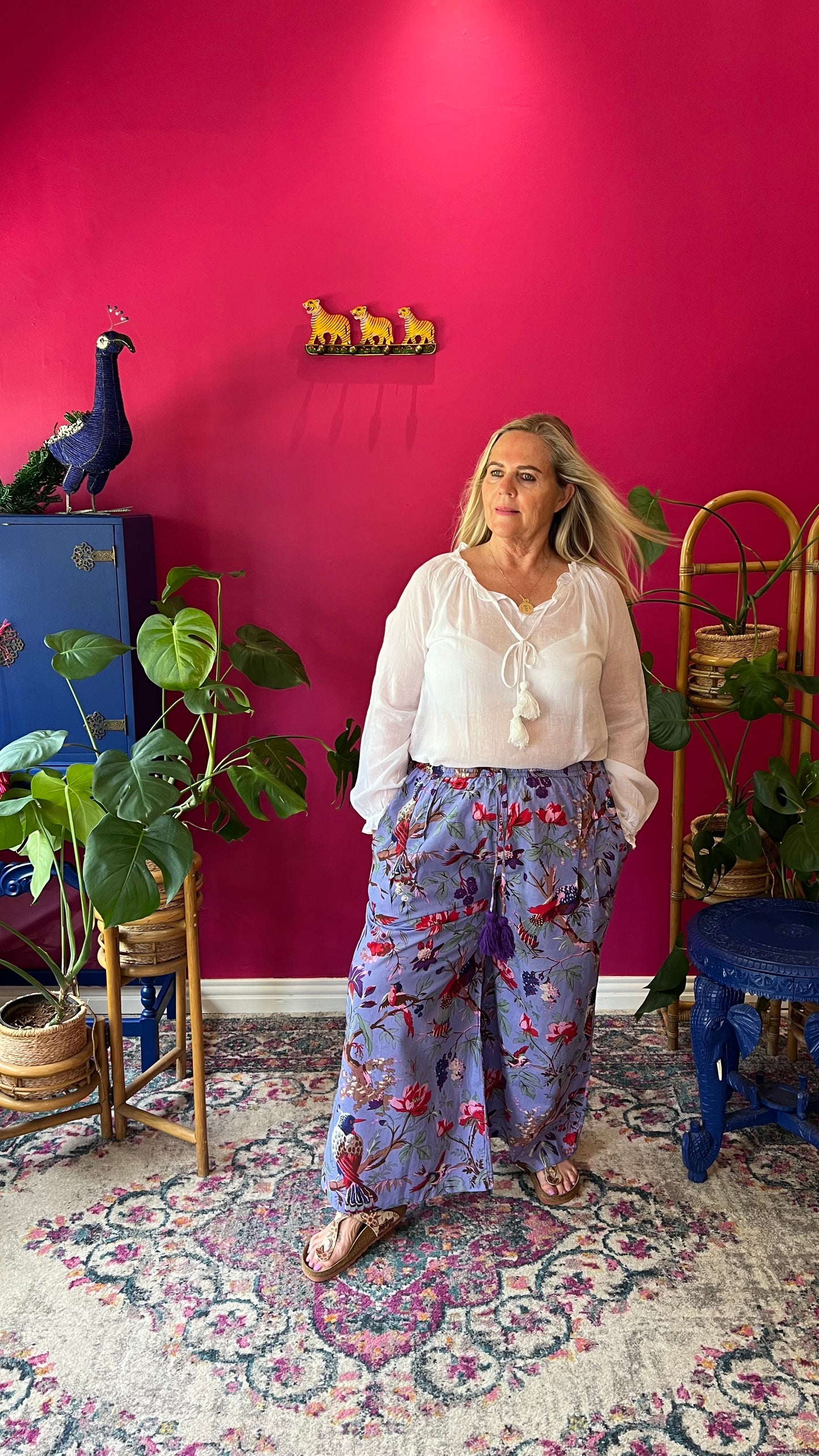 Palazzo Pants - Lilac Bird