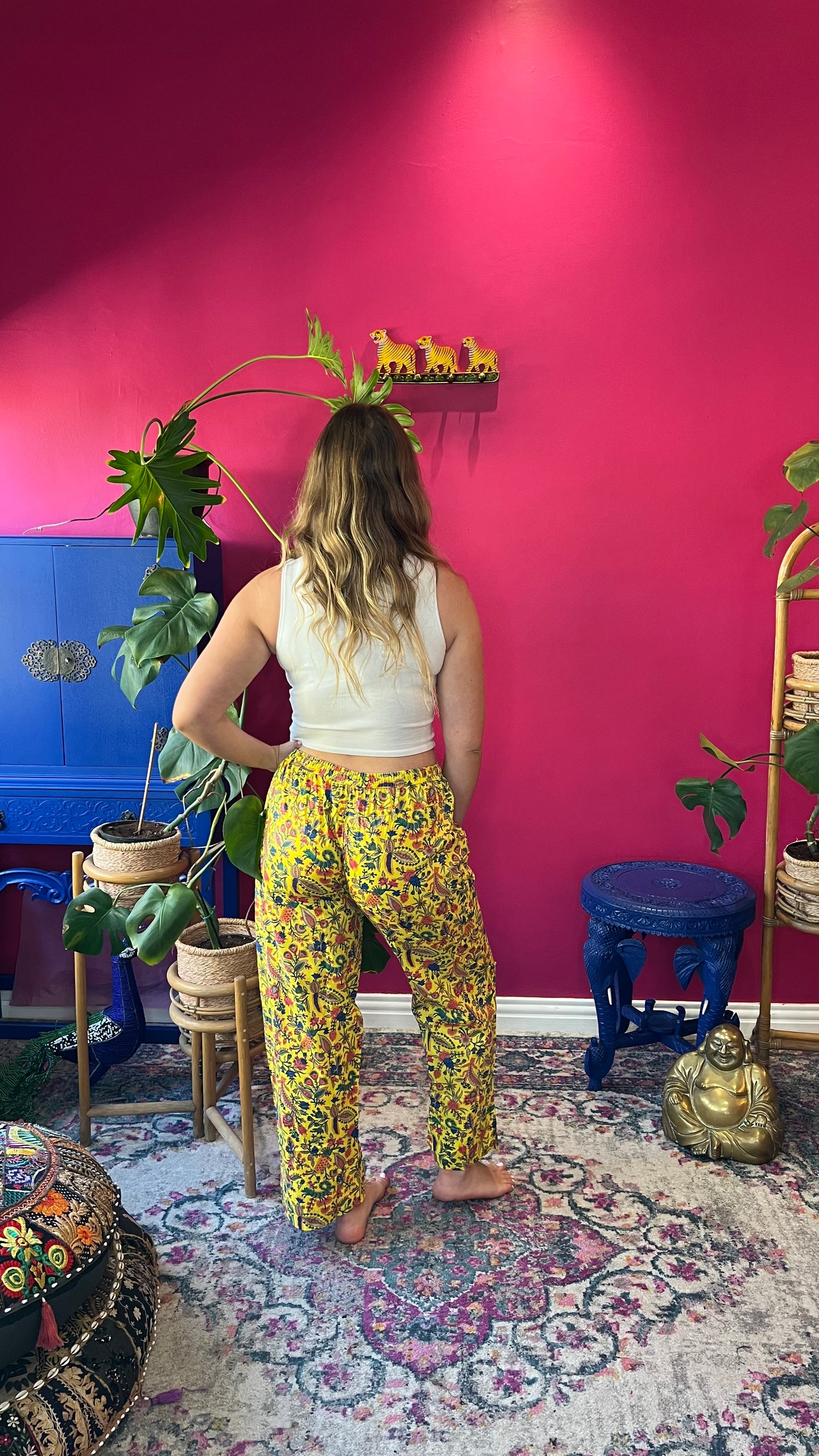 Lucky Pants - Bright Yellow Foxy Print