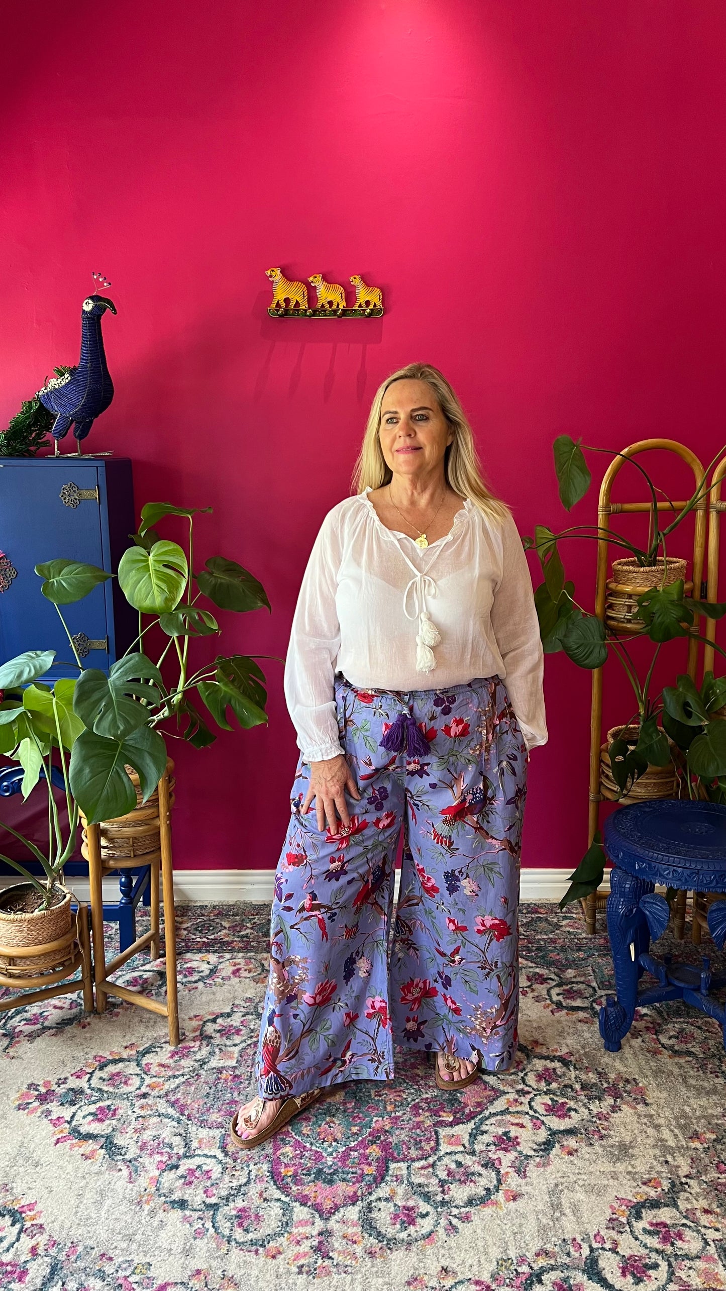 Palazzo Pants - Lilac Bird