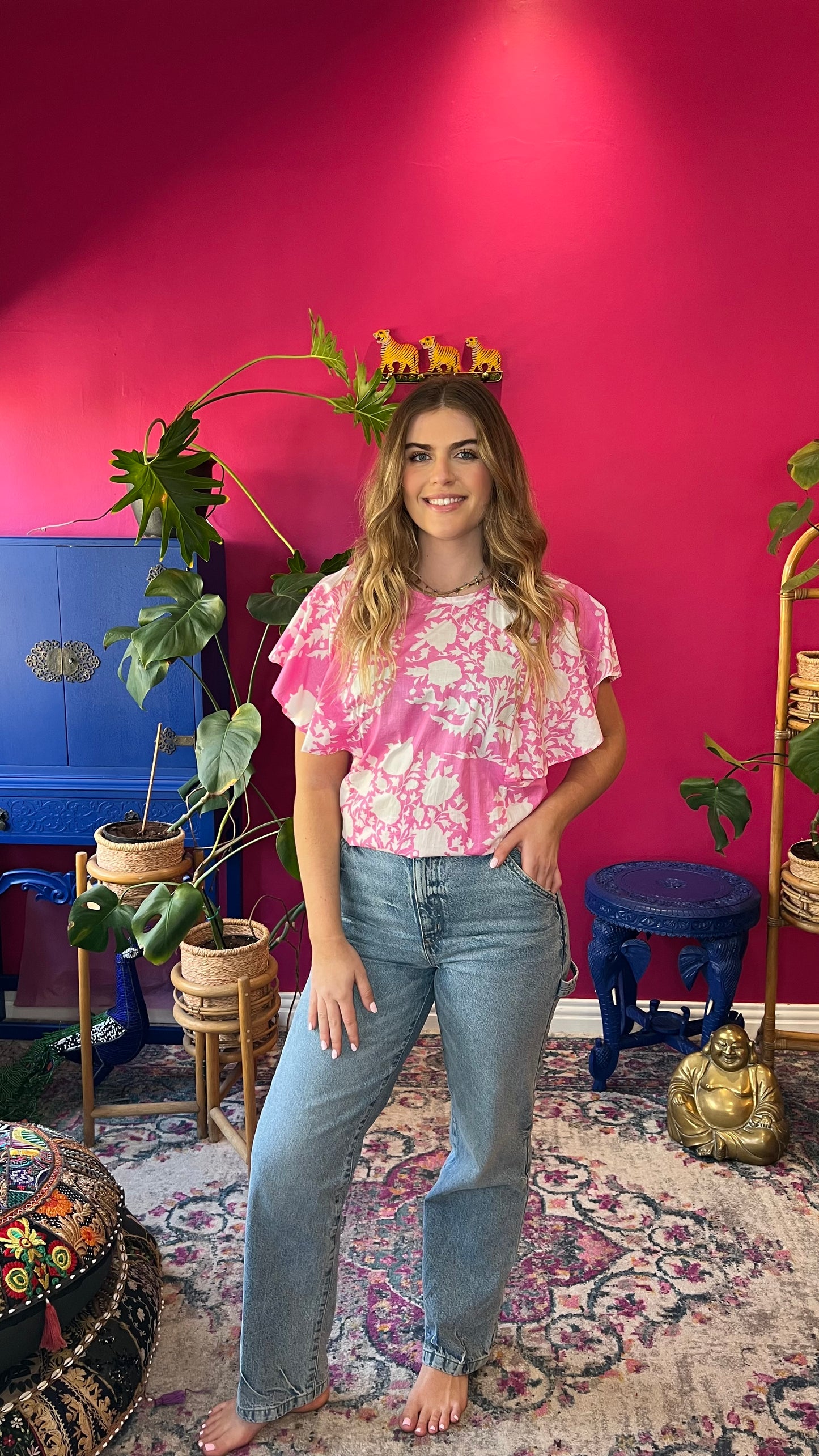Frilly Lily Blouse - Soft Pink Wish Fulfilling Tree