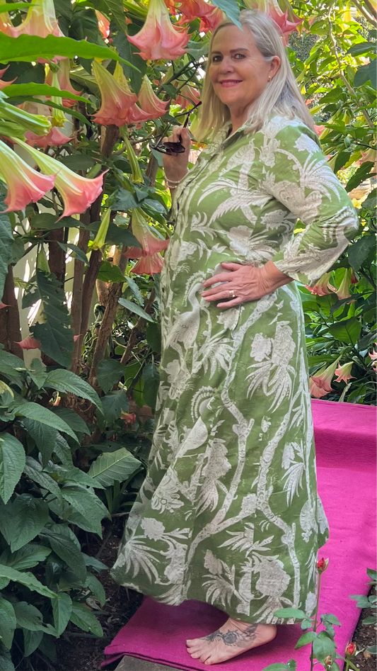 Sammy Joy Dress - Pistachio Peacock