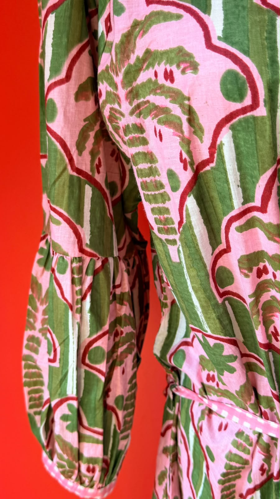 Charlie Grace - Olive Green and White Stripe with Musky Pink