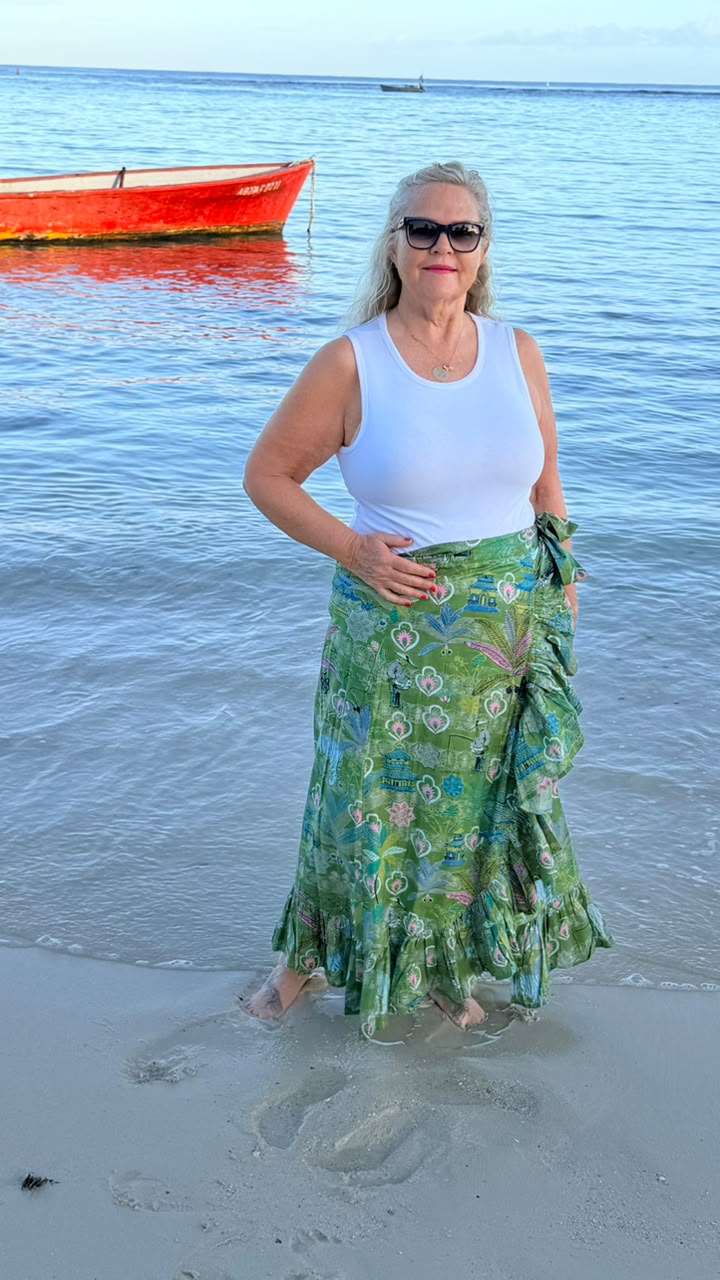 Rosie Wrap Skirt Forest Green