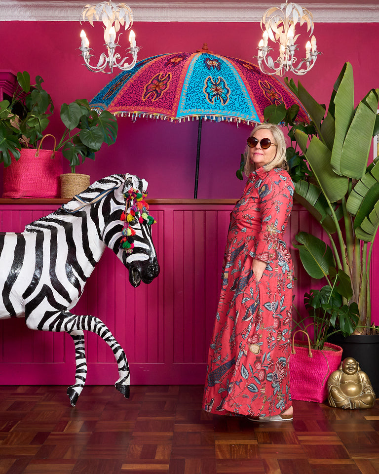 Sammy Joy Dress - Pomegranate Peacock