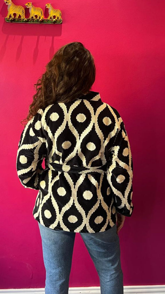 Suzani Cotton Jacket - Midnight Pop Velvet