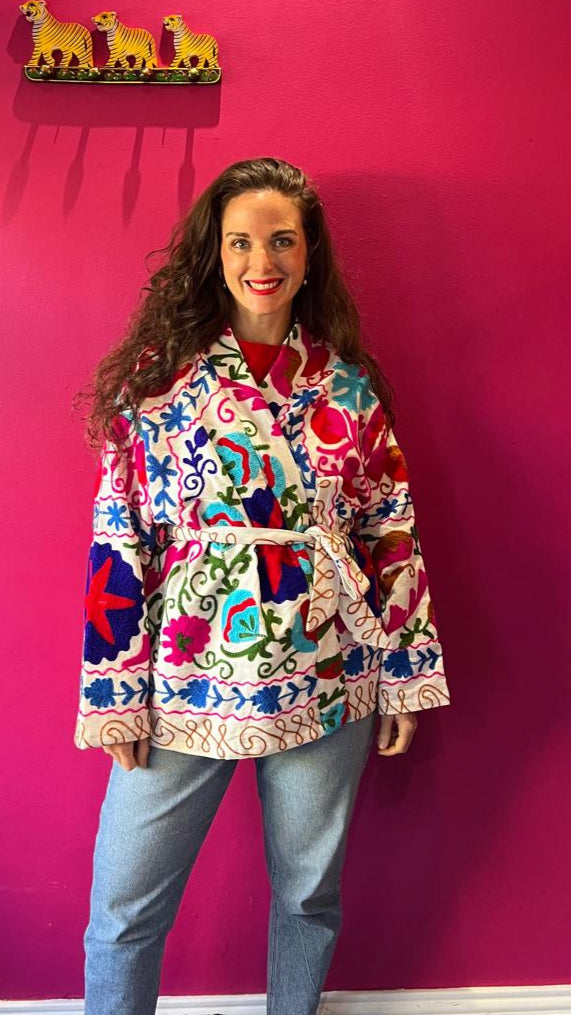Suzani Cotton Jacket - Under The Sea