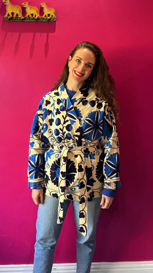 Suzani Cotton Jacket - When I’m Feeling Blue