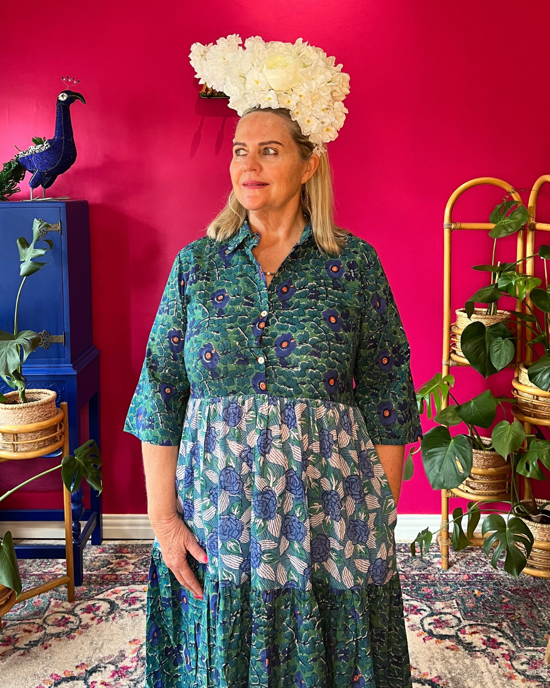 Candy Lee - Teal and Royal Blue Floral
