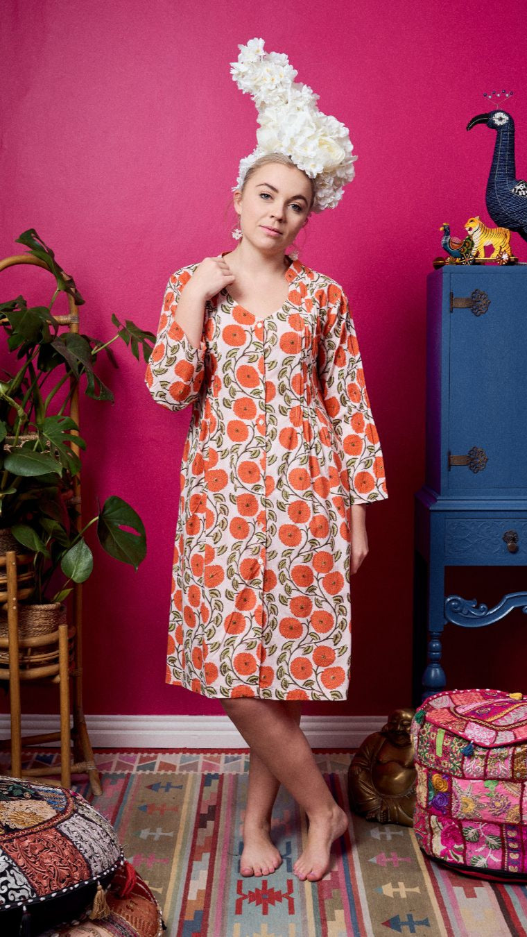 Gypsey Dress - Orange Kitti