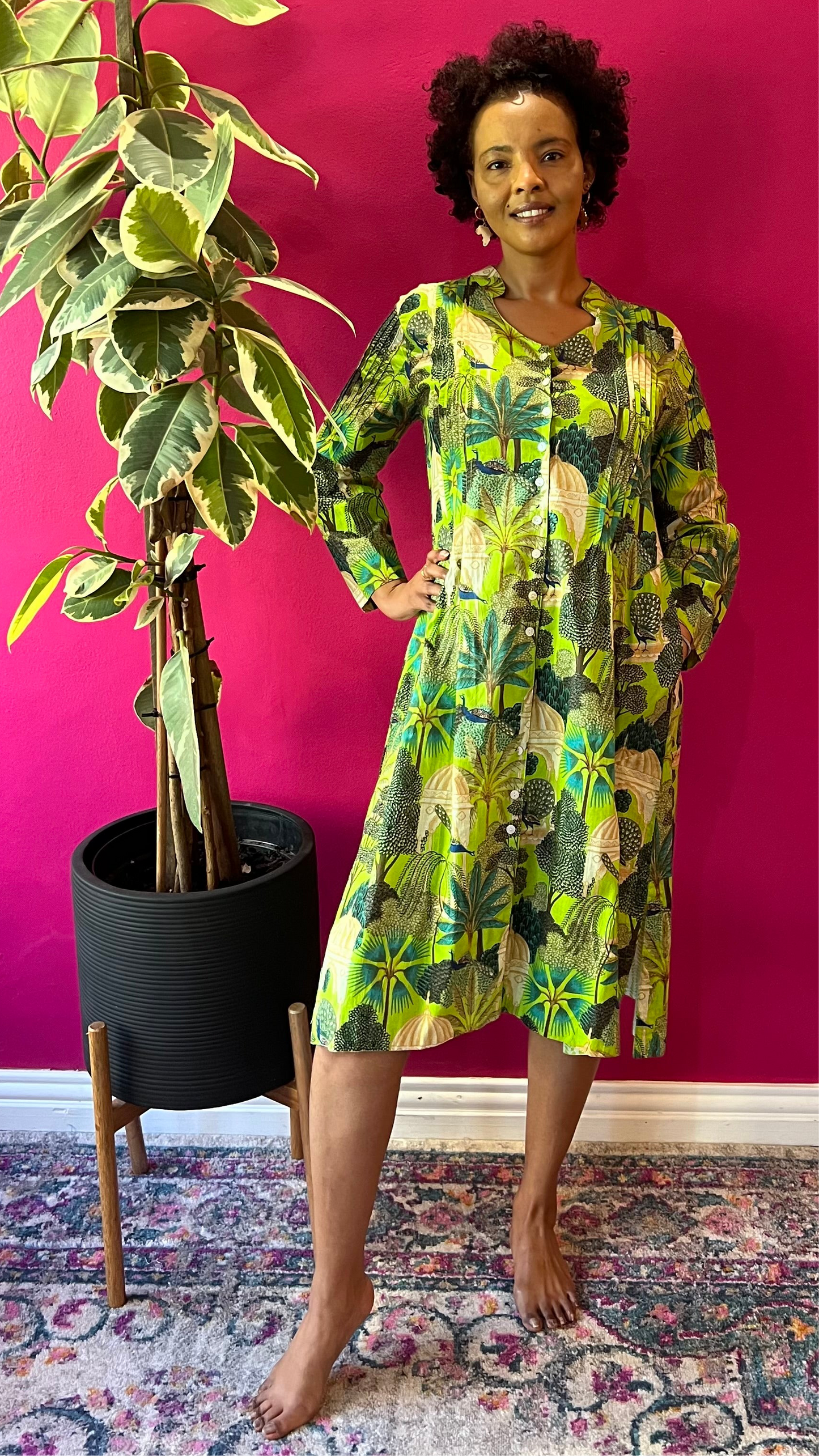 Gypsey Dress - Lime Green Mogul Peacock
