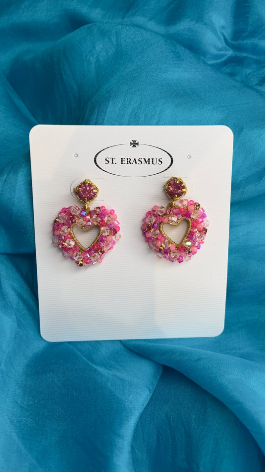 Happy Heart Earrings - Candyfloss