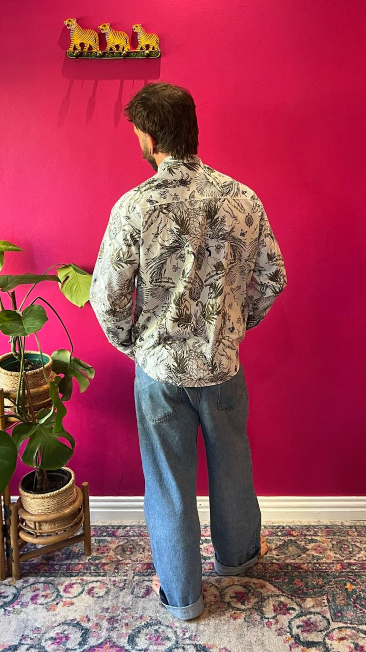 Benji Mens Shirt - White Tiger King