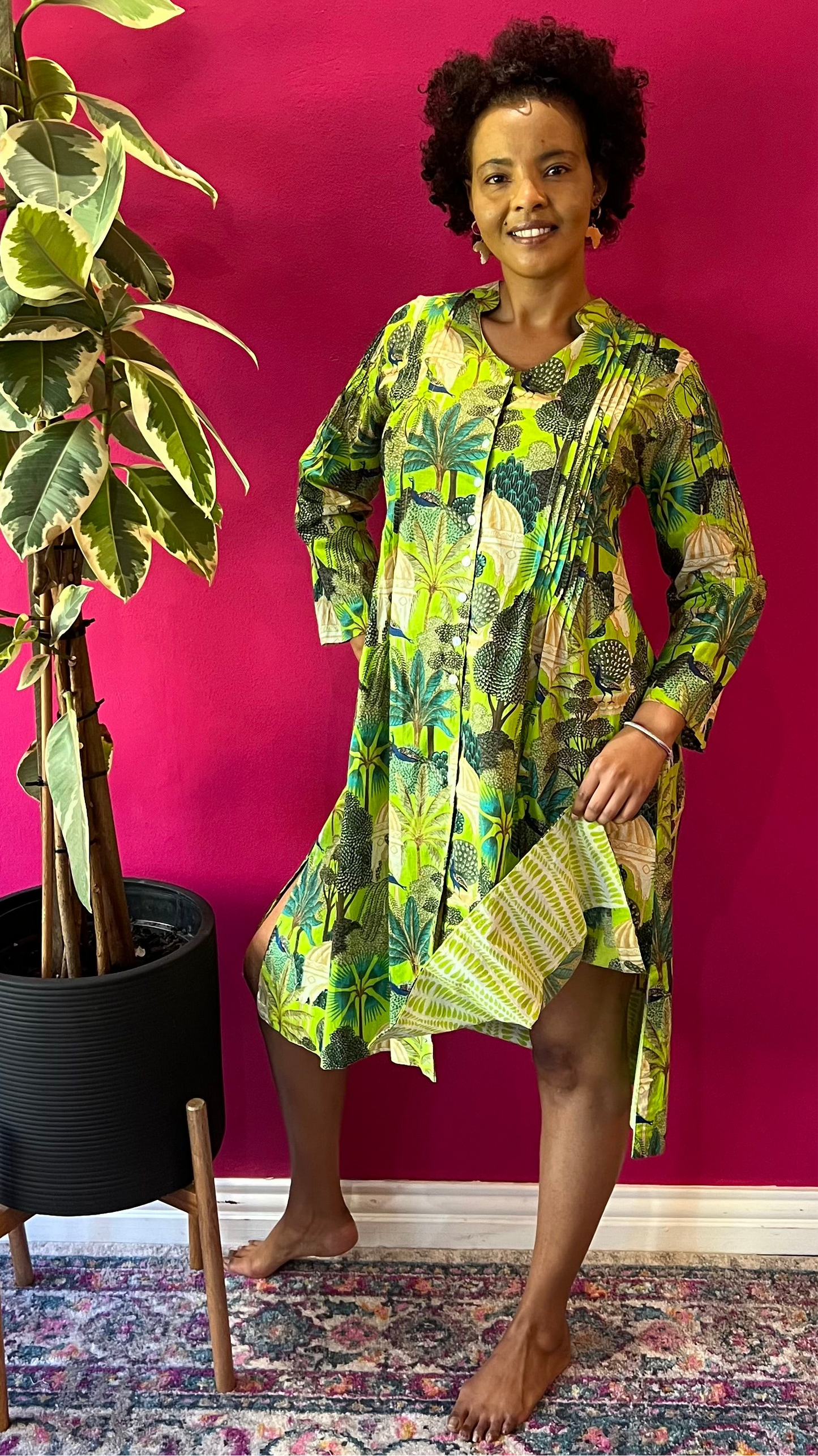 Gypsey Dress - Lime Green Mogul Peacock