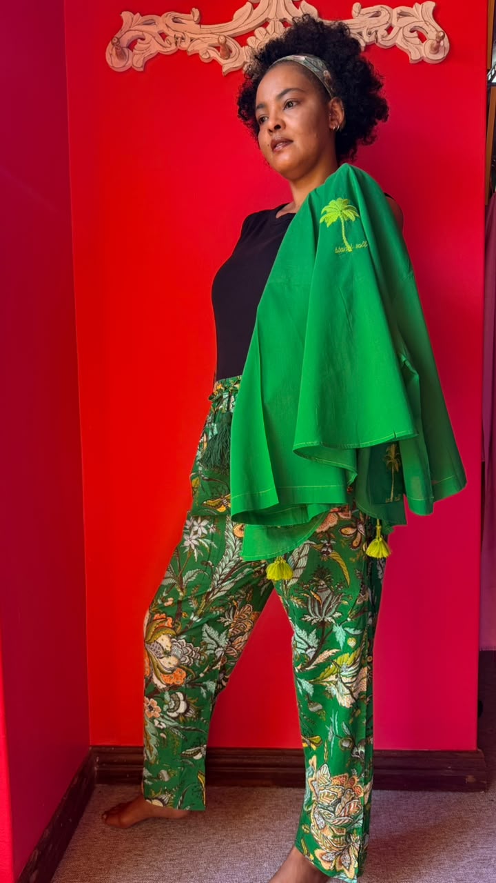 Kimmie Cropped Jacket - Emerald Green "Stand Tall"