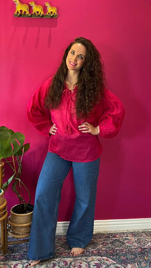 Gracie Blouse - Hot Pink