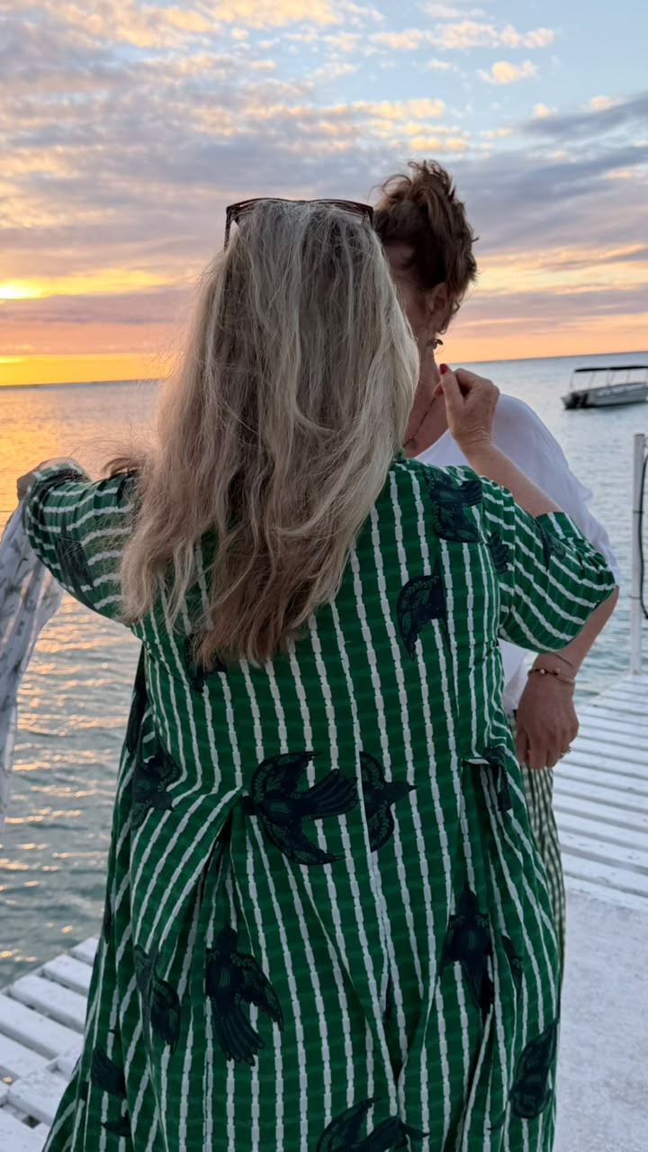 Jilly Jumpsuit Emerald Green and Cream Tartan with Flying Black Bird