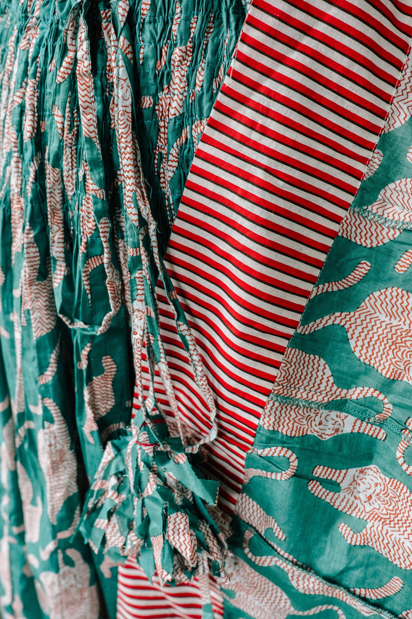 Susie Skirt - Teal Happy Tigers