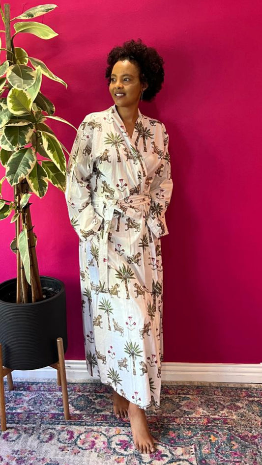 Kimono Gown - Tiger Safari