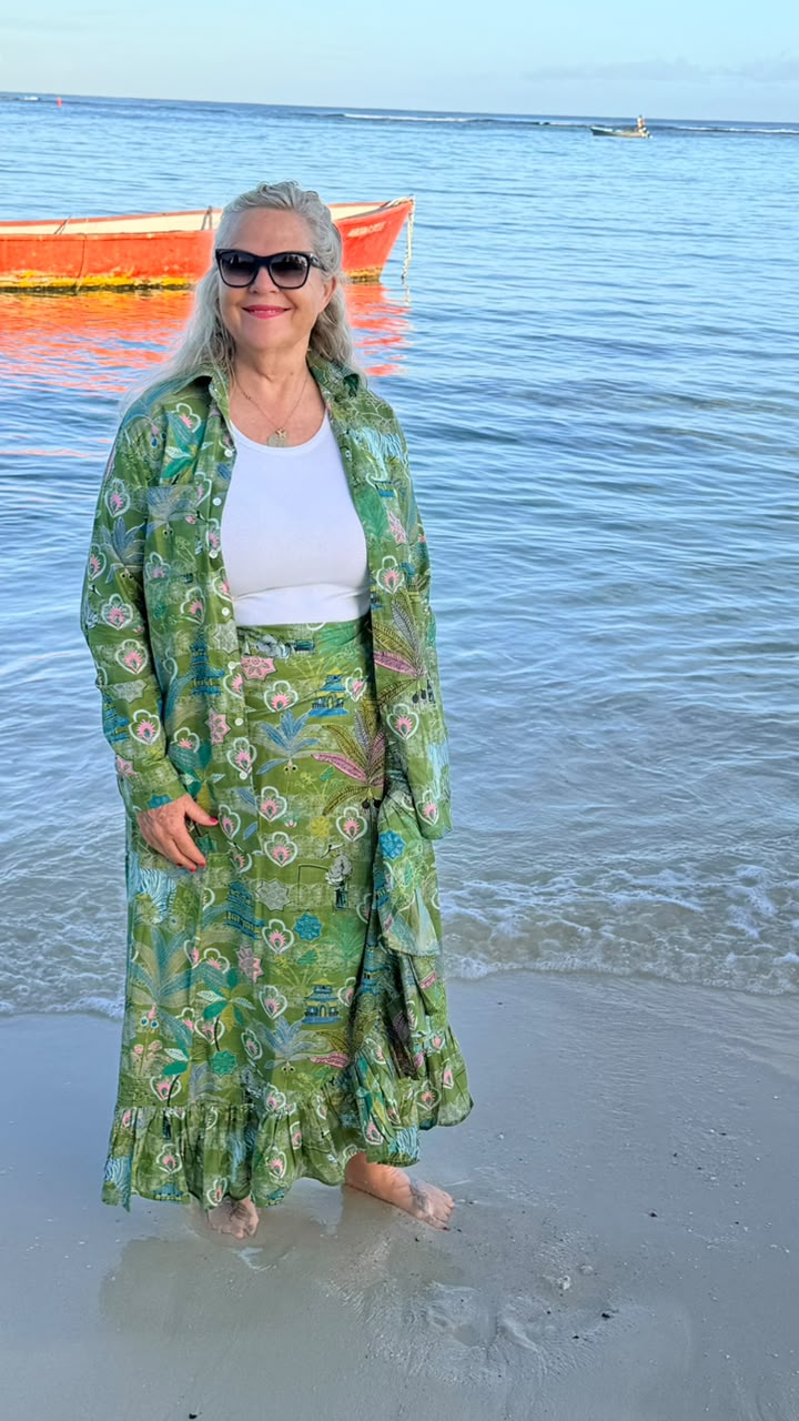 Rosie Wrap Skirt Forest Green