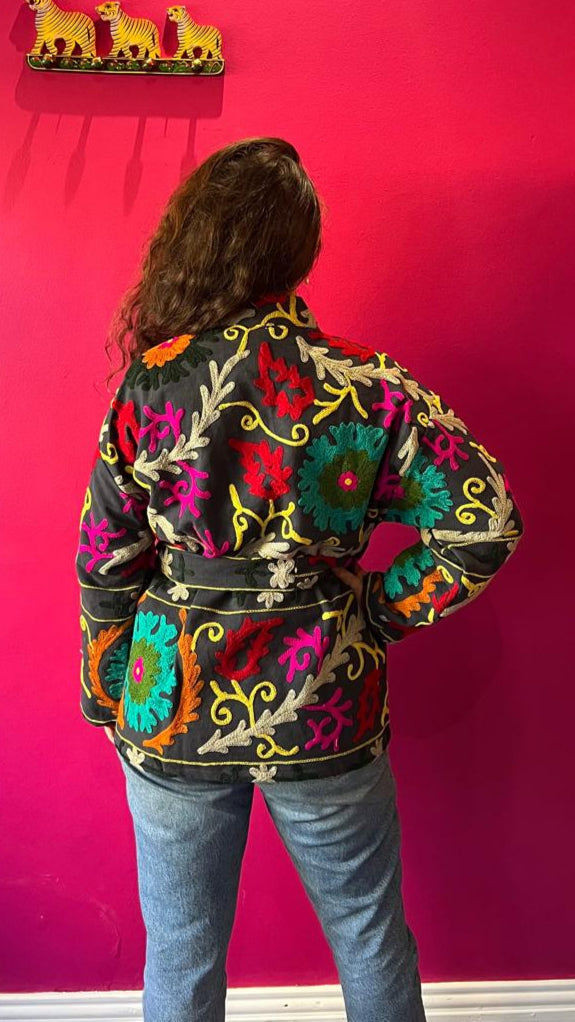 Suzani Cotton Jacket - Liquorice All Sorts