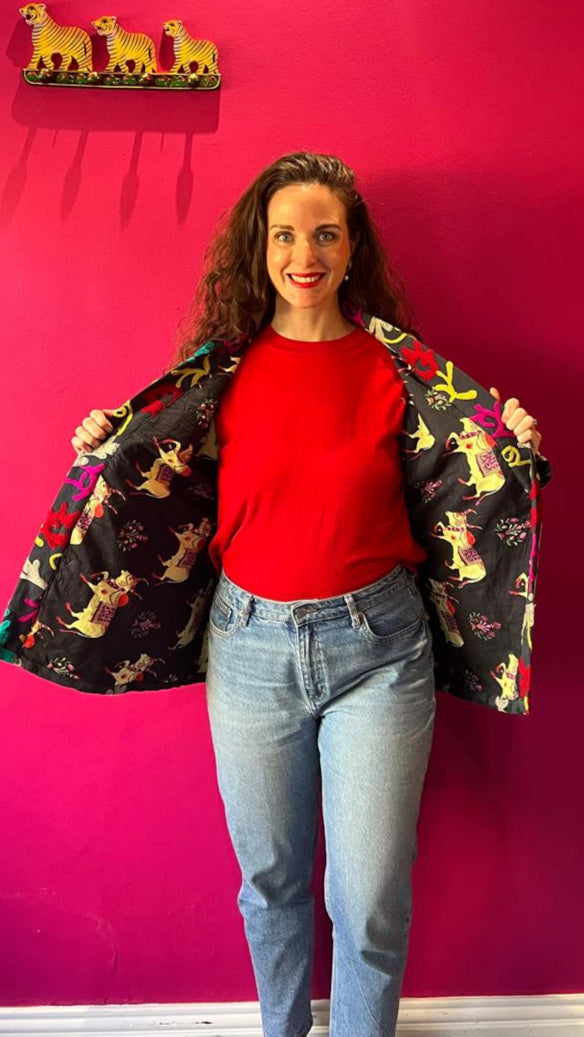 Suzani Cotton Jacket - Liquorice All Sorts
