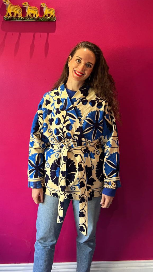 Suzani Cotton Jacket - When I’m Feeling Blue