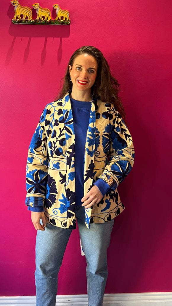 Suzani Cotton Jacket - When I’m Feeling Blue
