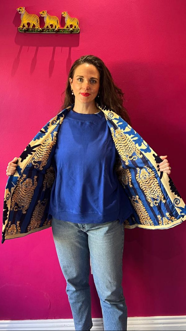 Suzani Cotton Jacket - When I’m Feeling Blue