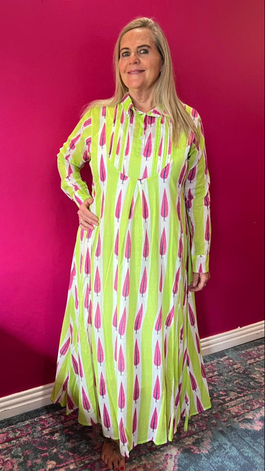 Maharani  Lime Green and Hot Pink Cyprus Tree