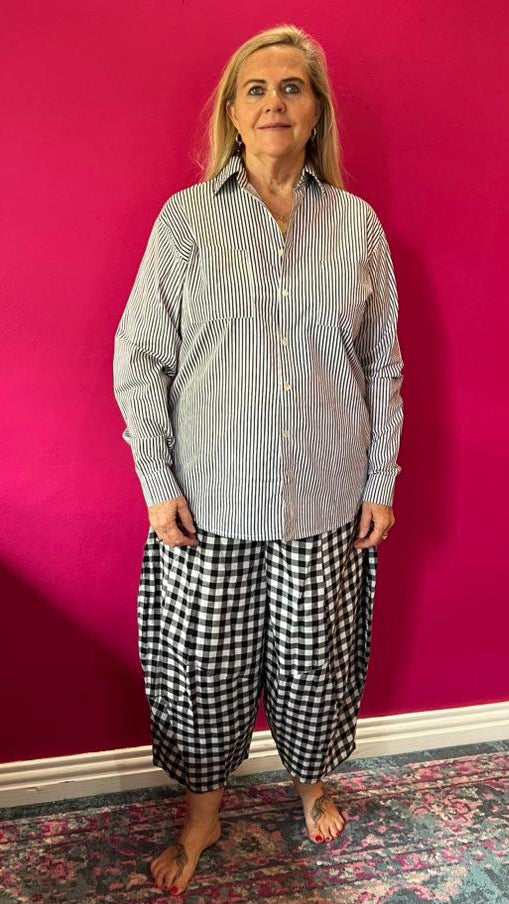 Beverley Blouse 2.0 Black & White Stripe