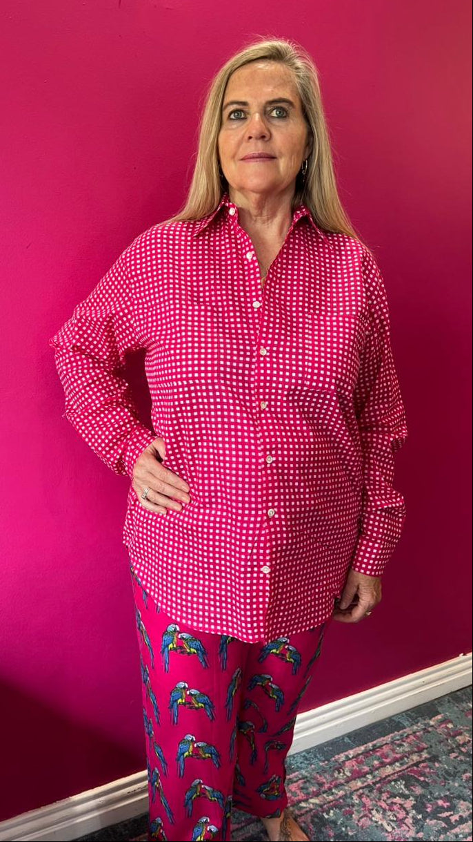 Beverley Blouse 2.0 Cherry Check