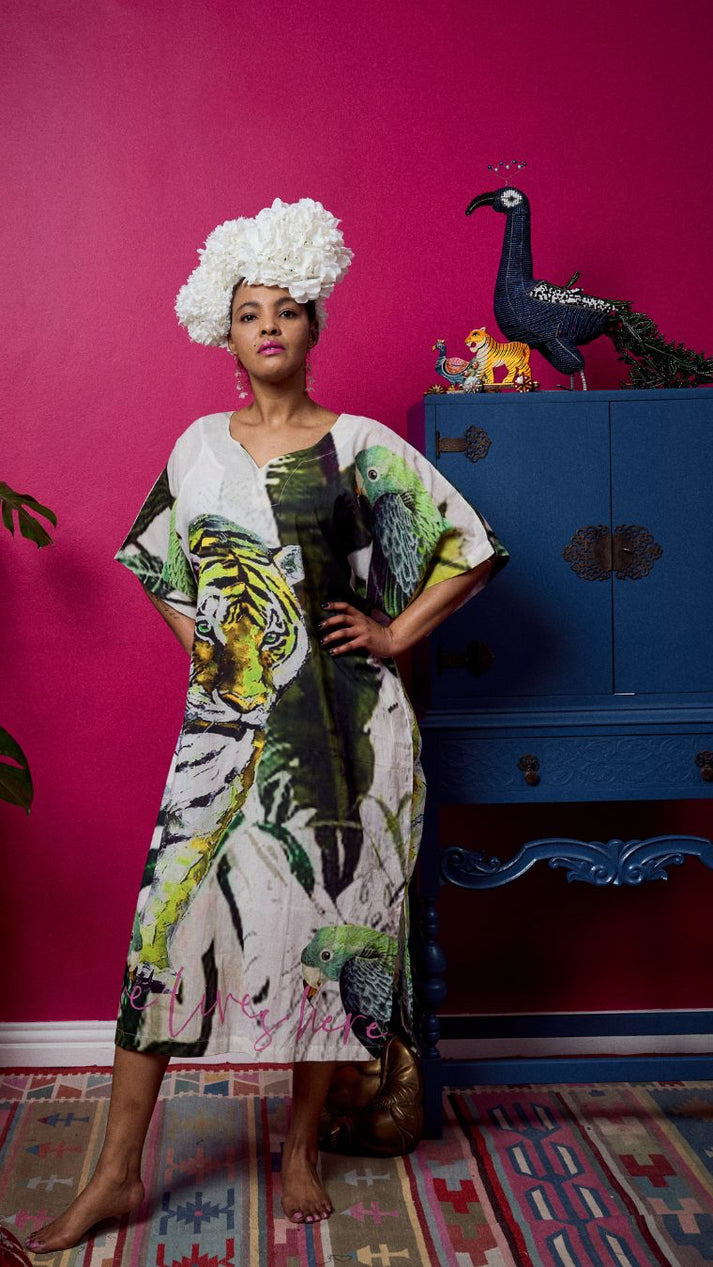 Darling Tiger Dress - Emerald Green – Gypsey Rose Cotton Clothing